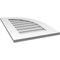 Ekena Millwork Quarter Round Top Right Surface Mount PVC Gable Vent w/ 3-1/2"W x 1"P Standard Frame, 18"W x 28"H GVPQR18X2801SN - alternate 2